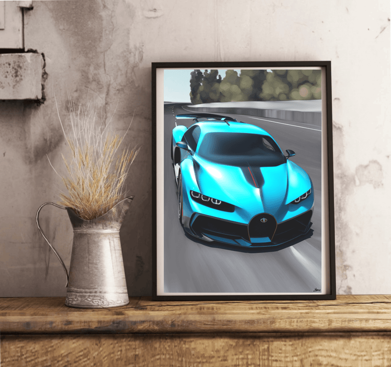 Bugatti Divo Artwork: Nature in Motion Print