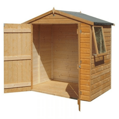 Bute Shiplap 4ft x 6ft Double Door Apex Shed w/ Window