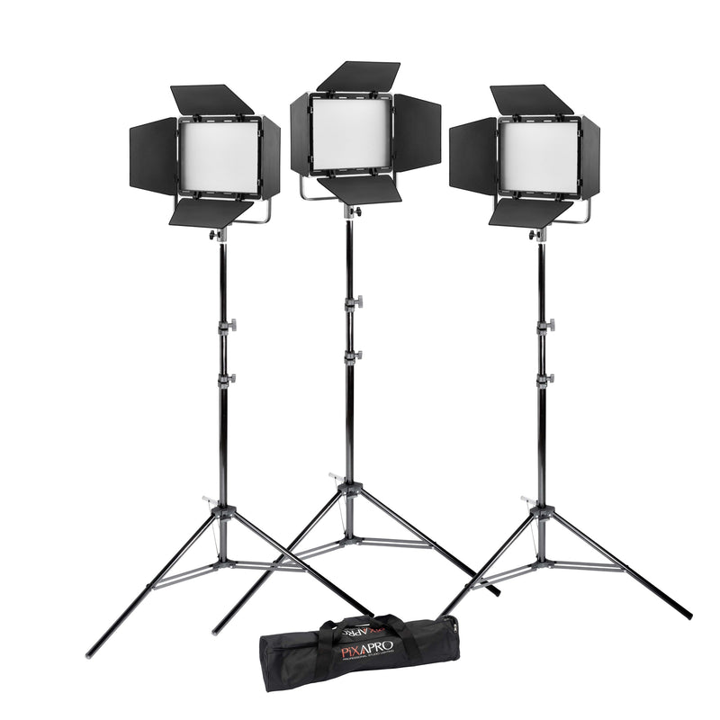 Litemons LP400BI Bi-Colour LED Light Panel Three Head Kit