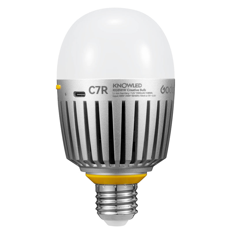 KNOWLED C7R K8 E27 RGBWW Creative Bulb 8-Light Kit for Practical Set Lighting with Built-in Battery