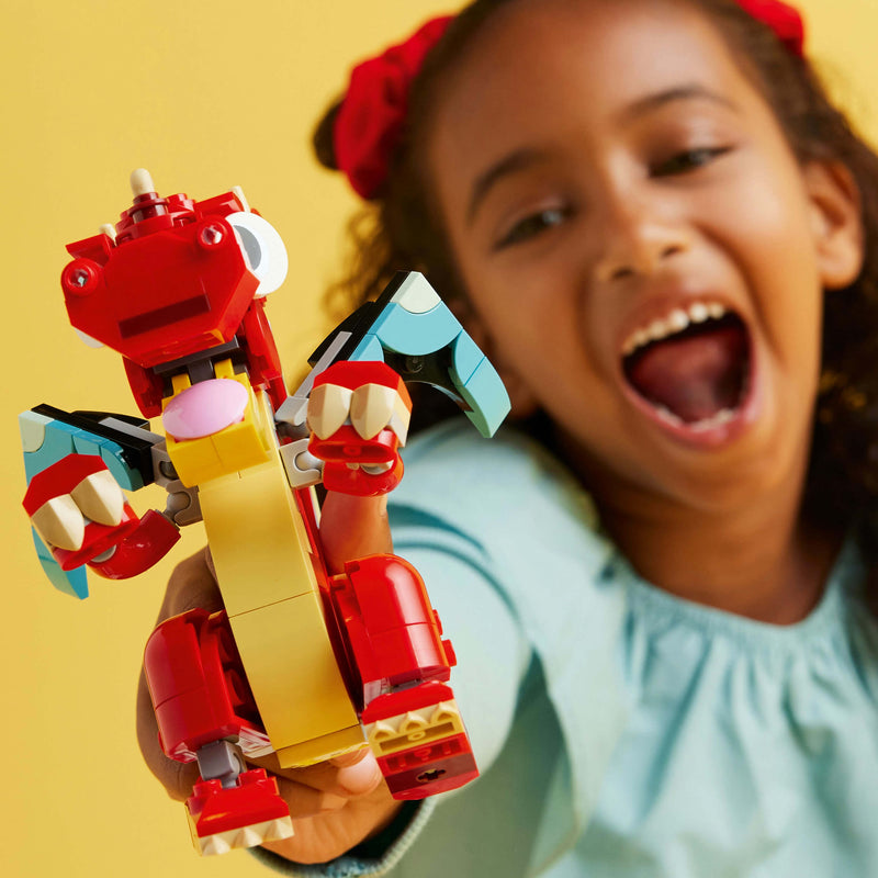 Lego Creator 3 in 1 31145 Red Dragon Buildable Playset for Ages 6 & Up