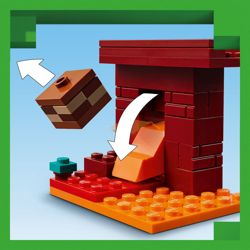 Lego Minecraft 21266 The Nether Lava Battle Playset for Ages 6 and Up