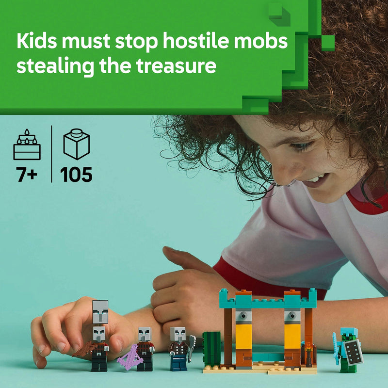 Lego Minecraft 21267 The Illager Desert Patrol Playset for Ages 7 & Up