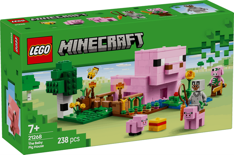 Lego Minecraft 21268 The Baby Pig House Toy Playset for Ages 7 and Up
