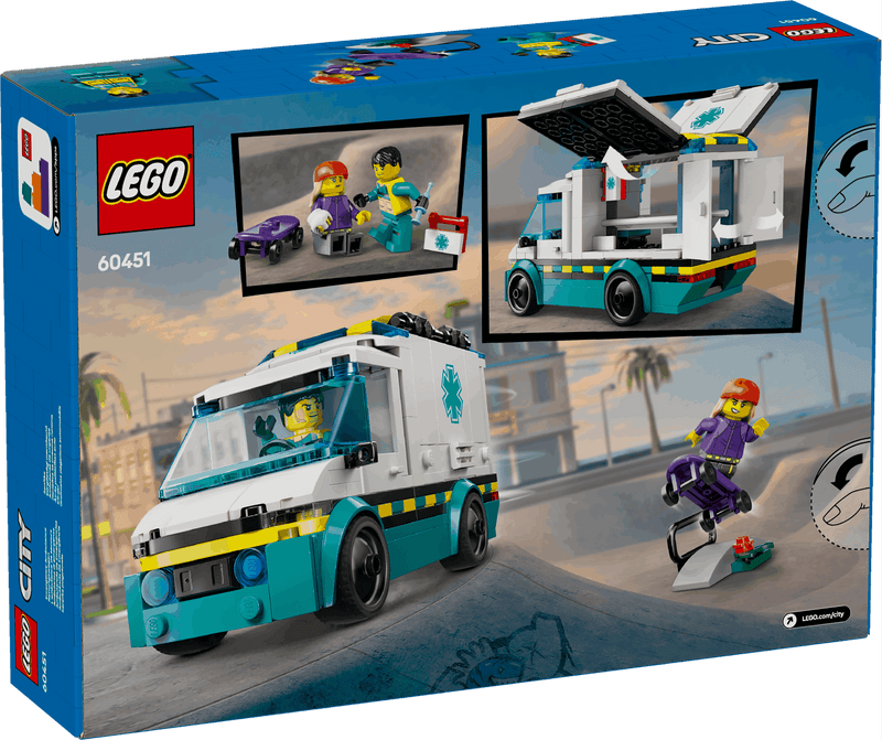 Lego City 60451 Emergency Ambulance Playset for Ages 5 and Up