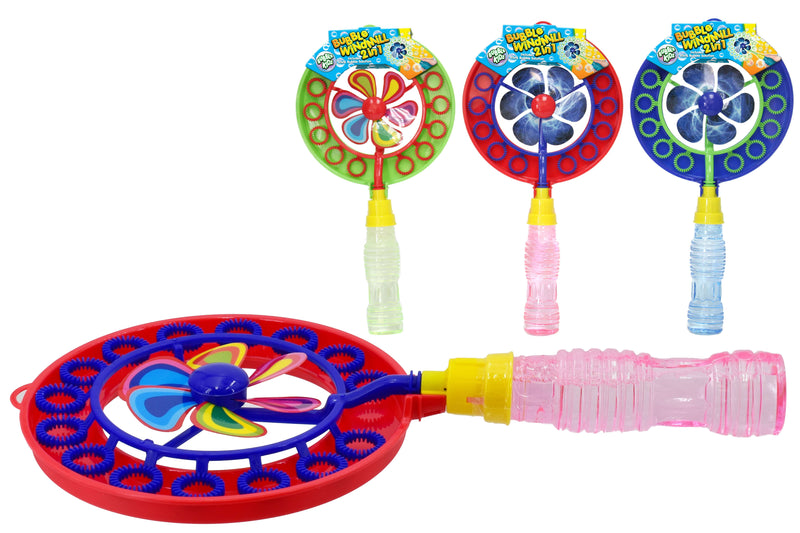Children's 85ml 2 in 1 Bubble Windmill & Fan Outdoor Toy for Ages 3+