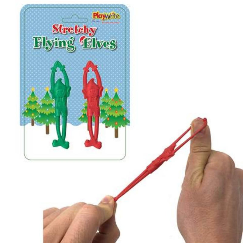 Children's Pack of 2 Stretchy Flying Elves Christmas Toy for Ages 3+