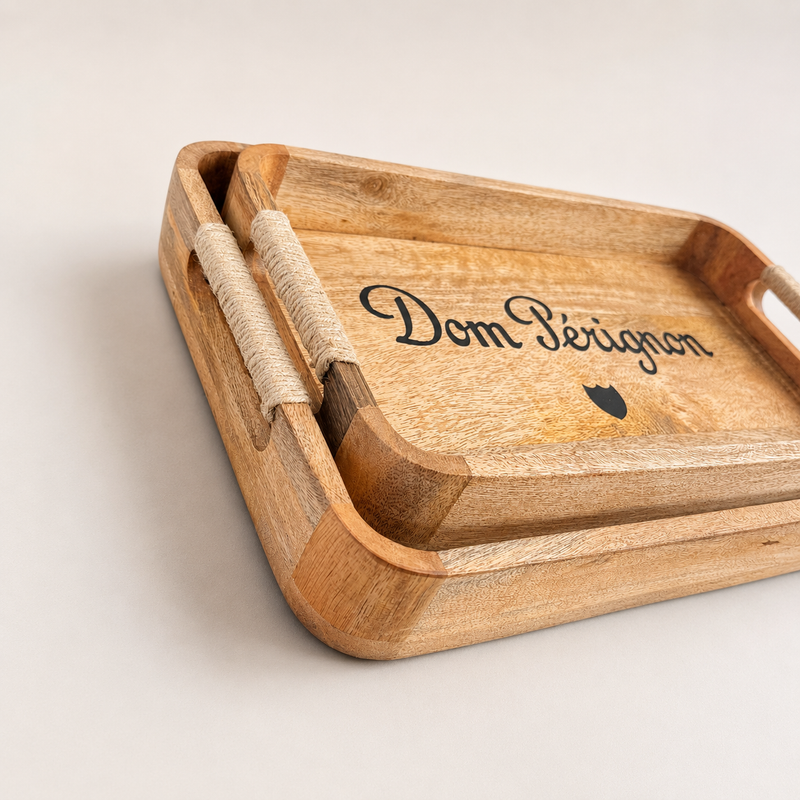 Wooden Serving Trays Dom Pérignon Champagne