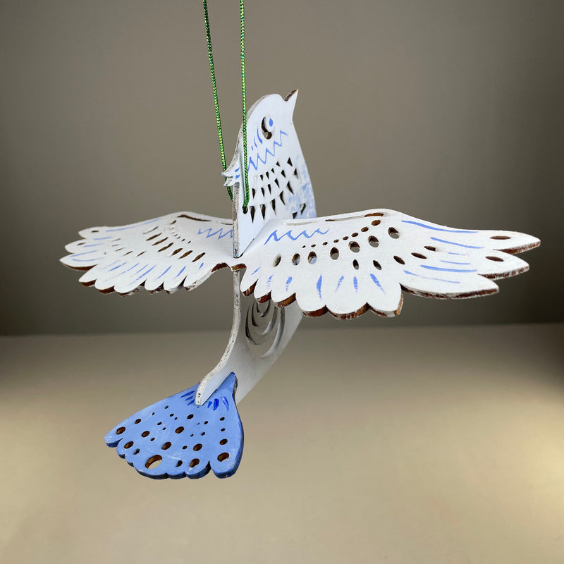 Christmas Bird Bauble - Handmade Ornament