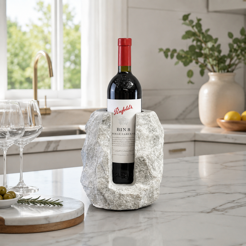 Marble Stone Solid Handcrafted Wine Bottle Holder