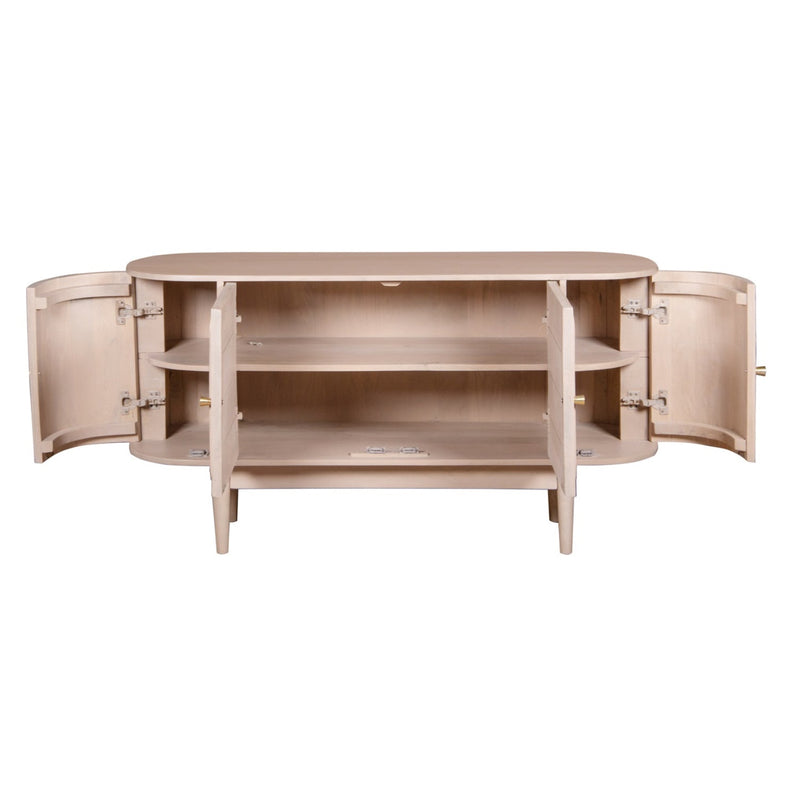 Chester Cane And Wood 4 Doors Sideboard