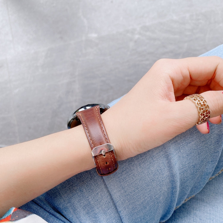 For Samsung Galaxy Watch 22mm Smart Watch Universal Double-sided Leather Small Watch Band, 22mm
