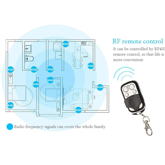 86mm 1 Gang Tempered Glass Panel Wall Switch Smart Home Light Touch Switch with RF433 Remote Controller, AC 110V-240V, 86mm 1 Gang/Black, 86mm 1 Gang/Gold, 86mm 1 Gang/White