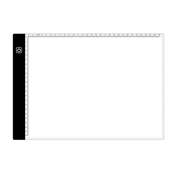 3.5W 5V LED USB Three Level of Brightness Dimmable A4 Acrylic Scale Copy Boards Anime Sketch Drawing Sketchpad with USB Cable 1.5m & Power Adapter, Copy Boards with USB Cable 1.5m & Power Adapter