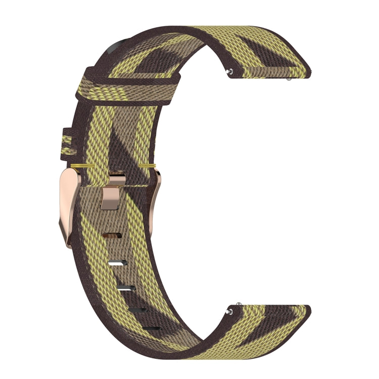 22mm Stripe Weave Nylon Wrist Strap Watch Band for Fossil Gen 5 Carlyle, Gen 5 Julianna, Gen 5 Garrett, Gen 5 Carlyle HR