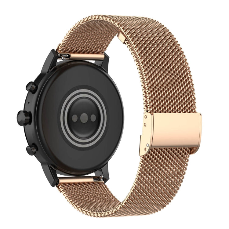 22mm Metal Mesh Wrist Strap Watch Band for Fossil Gen 5 Carlyle / Gen 5 Julianna / Gen 5 Garrett / Gen 5 Carlyle HR