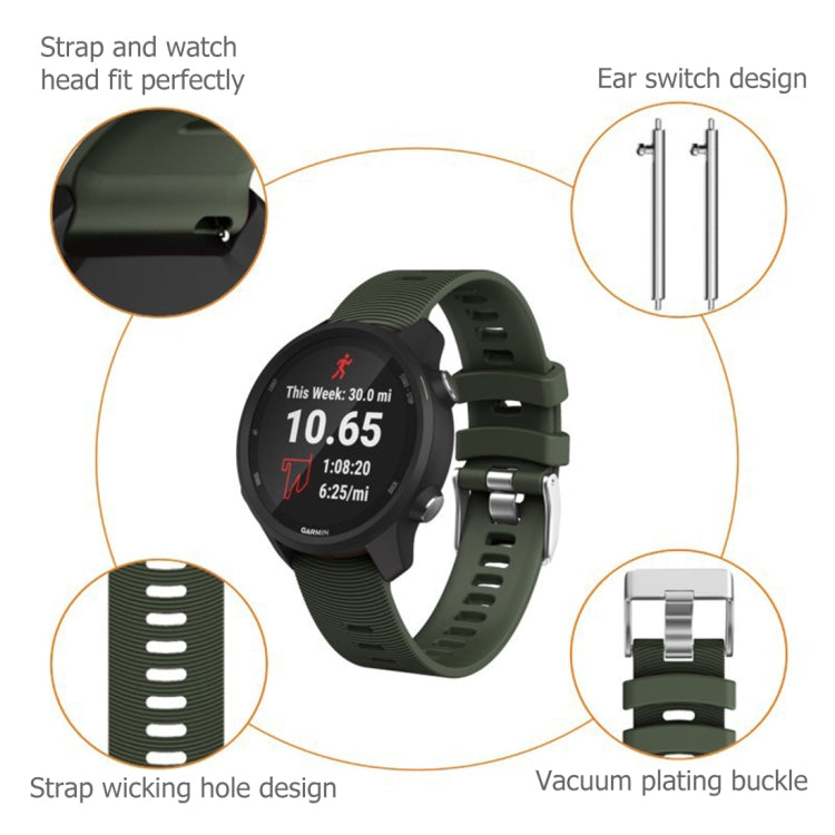 Garmin Forerunner 245 Silicone Replacement Watch Band – Multiple Colours