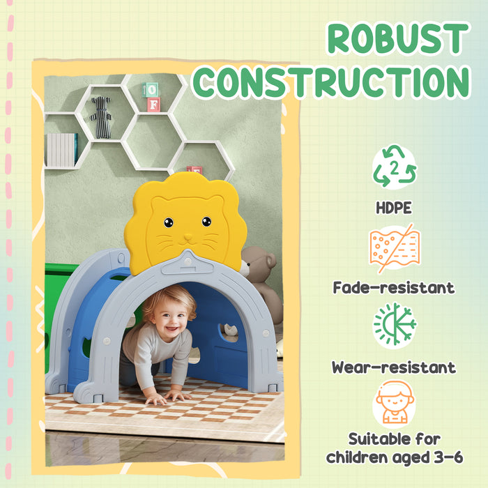 AIYAPLAY Kids Play Tunnel for 3-6 Years Crawl and Climb, Lion Design