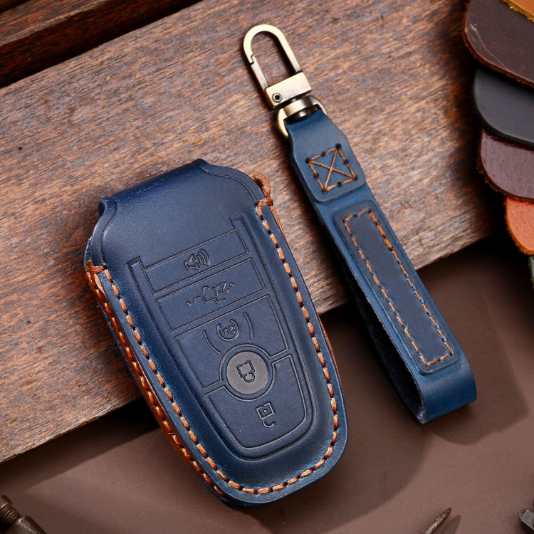 For Ford F-150 5-button C073 Car Key Leather Protective Case, C073