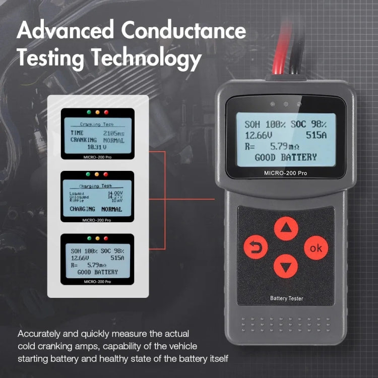 MICRO-200 PRO Car Battery Tester Battery Internal Resistance Life Analyzer, Western European Version, MICRO-200 PRO, Western European