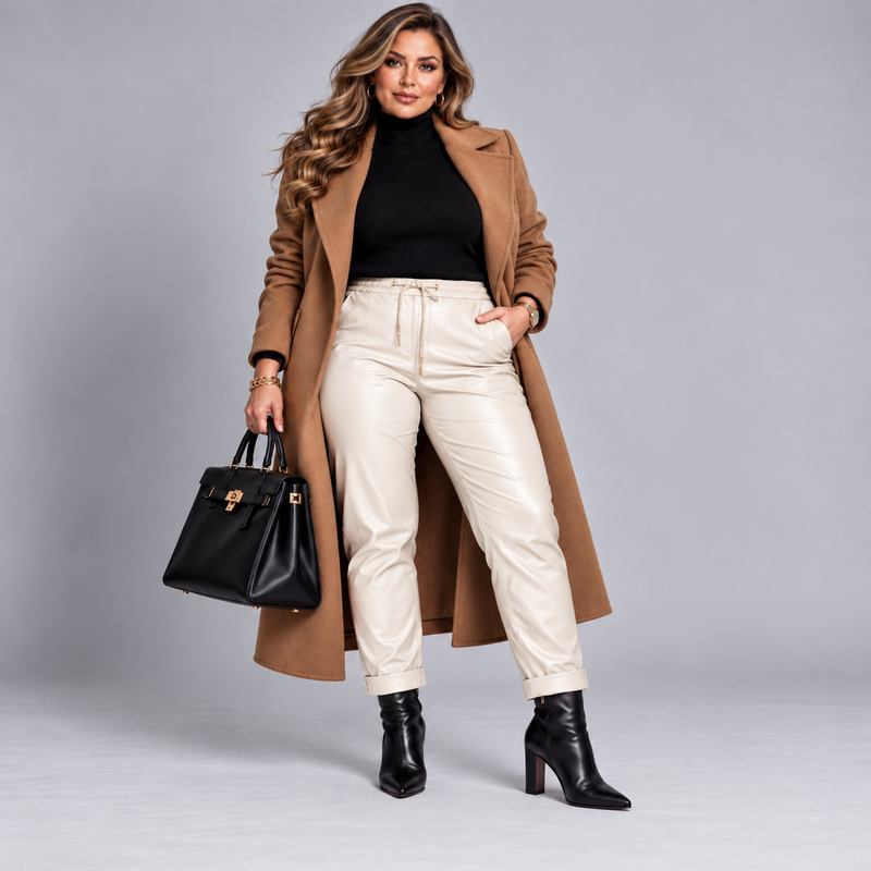 Faux Leather Very Stretchy Magic Trousers / Jeans