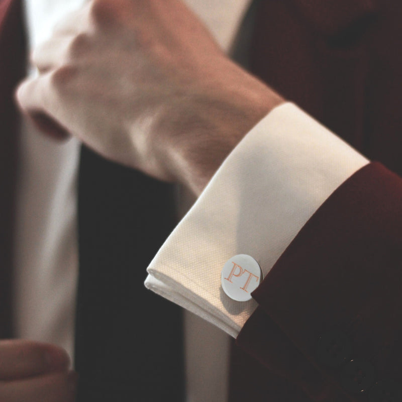 Personalised Castellar Round Cufflinks - Initials
