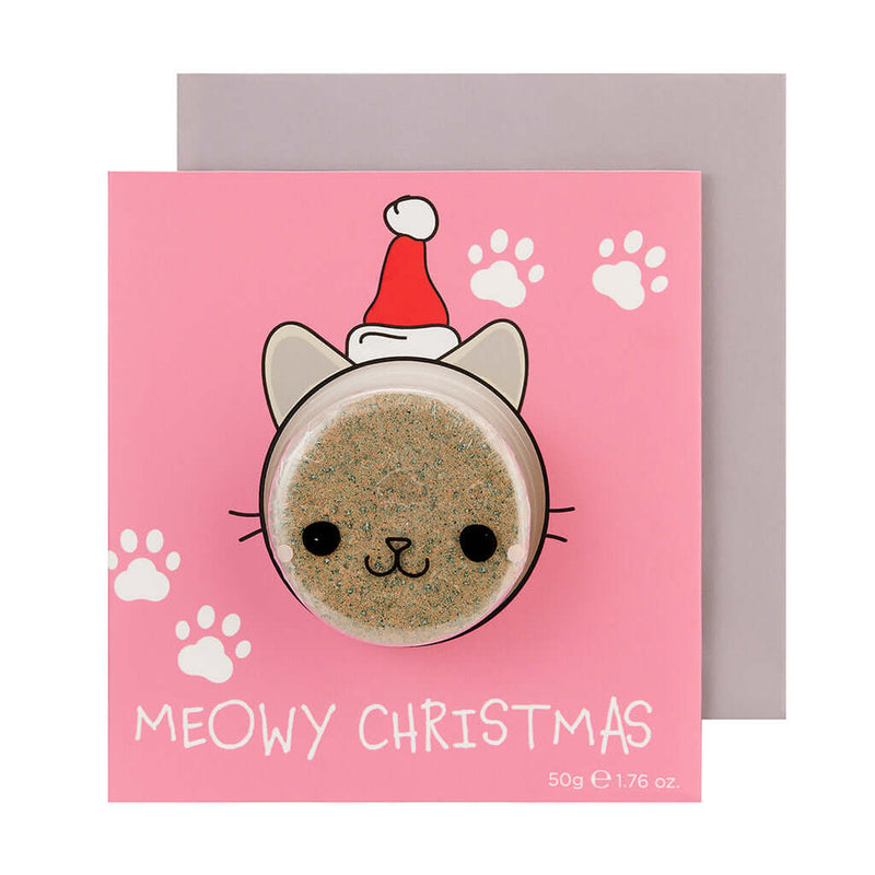 Raspberry Bath Bomb 'Meowy Christmas' Card