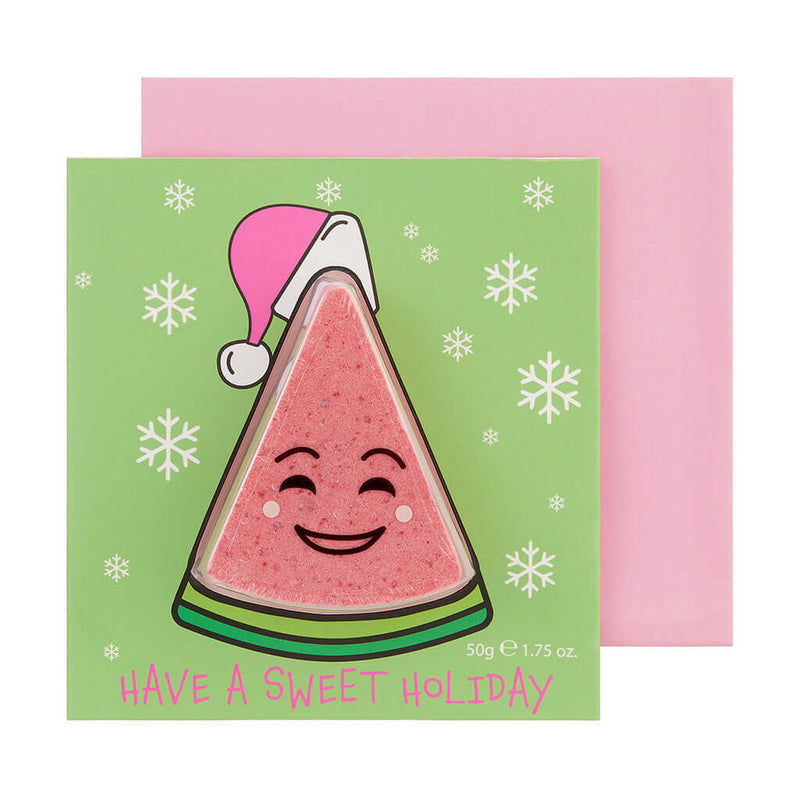 Watermelon Bath Bomb 'Have a Sweet Holiday' Card