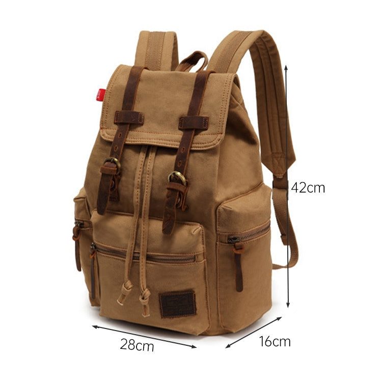 AUGUR 1039 Men Retro Canvas Backpack Shoulders Laptop Bag, 1039