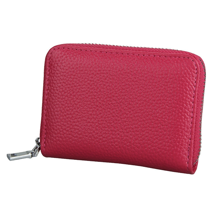 KB205 Antimagnetic RFID Litchi Texture Leather Zipper Large-capacity Card Holder Wallet