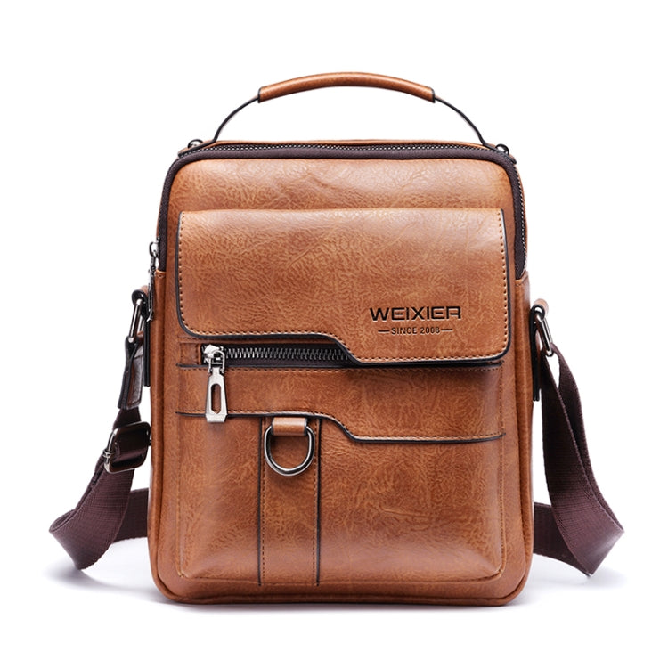 WEIXIER 8642 Men Business Retro PU Leather Handbag Crossbody Bag, 26 x 22 x 8cm