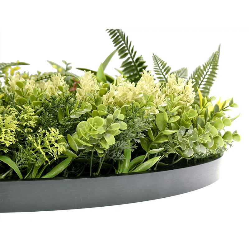 Artificial "Rhea B" Wall Art - 50cm Circular Frame