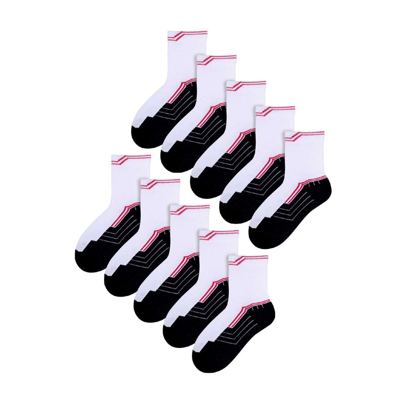 10 Pack Kids Value Pack Sport Socks (3 Sizes)