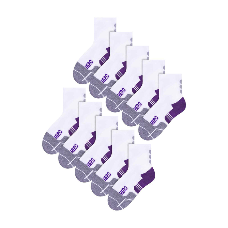 10 Pack Kids Value Pack Sport Socks (3 Sizes)
