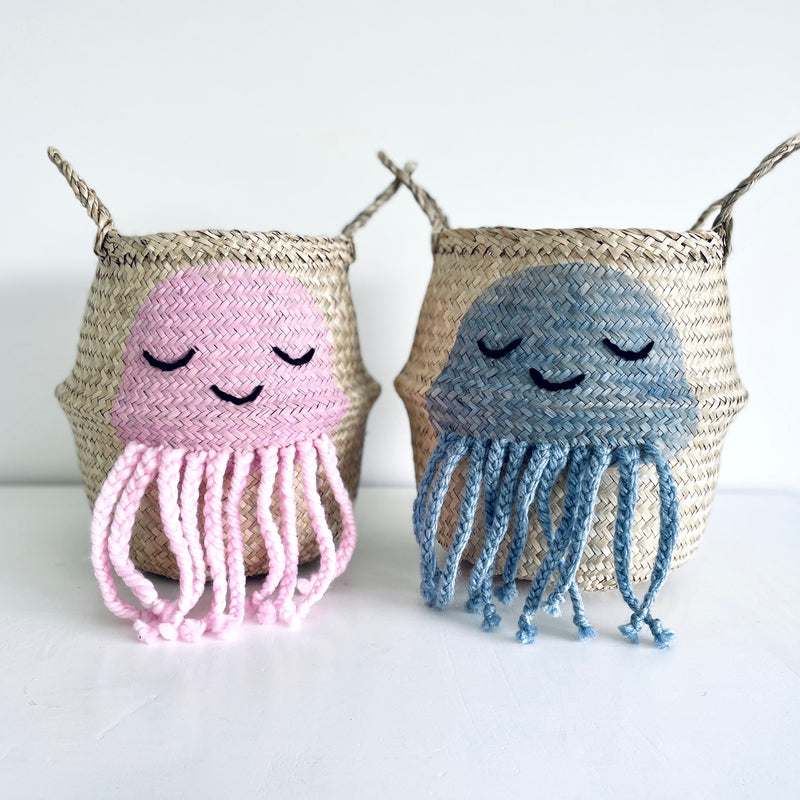 Pink Jellyfish Basket - Small