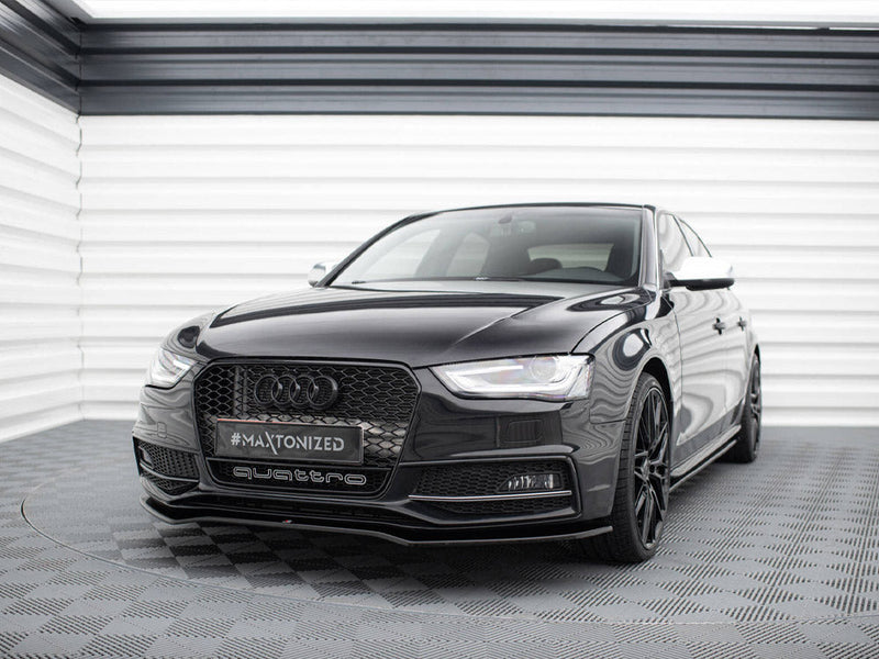 Maxton Design - FRONT SPLITTER V.2 AUDI S4 / A4 S-LINE B8 FL