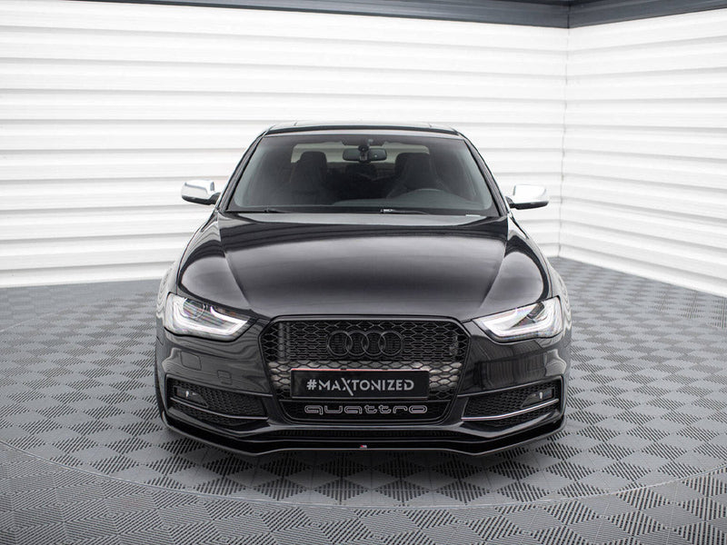 Maxton Design - FRONT SPLITTER V.2 AUDI S4 / A4 S-LINE B8 FL
