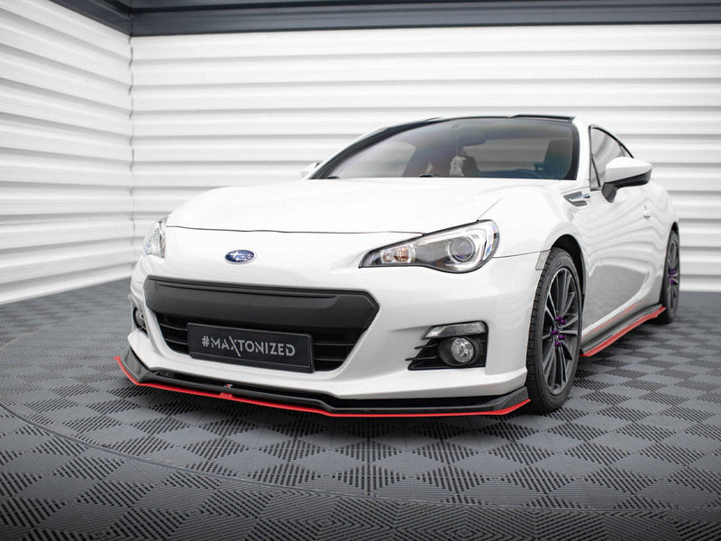 Maxton Design - FRONT SPLITTER (BLACK & RED) V.5 SUBARU BRZ FACELIFT 2017-2020