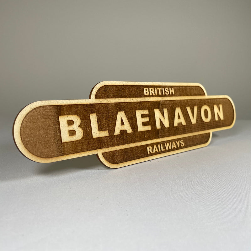 Railway Train Station Sign - Handmade Ornament