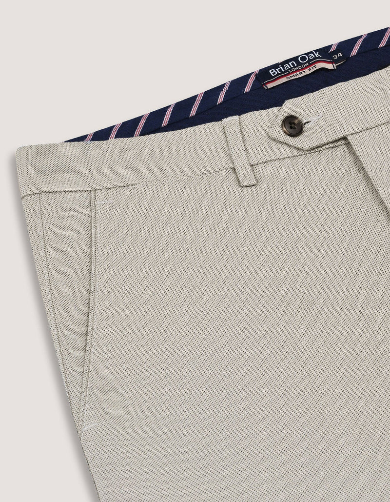 Light Grey Textured Chinos