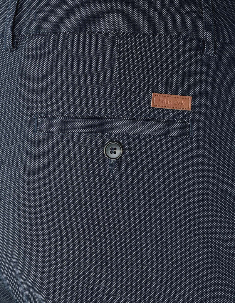 Blue Textured Chino Trouser