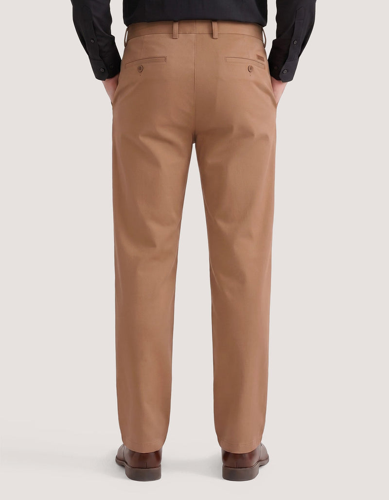 Camel Smart Fit Textured Chino Trouser