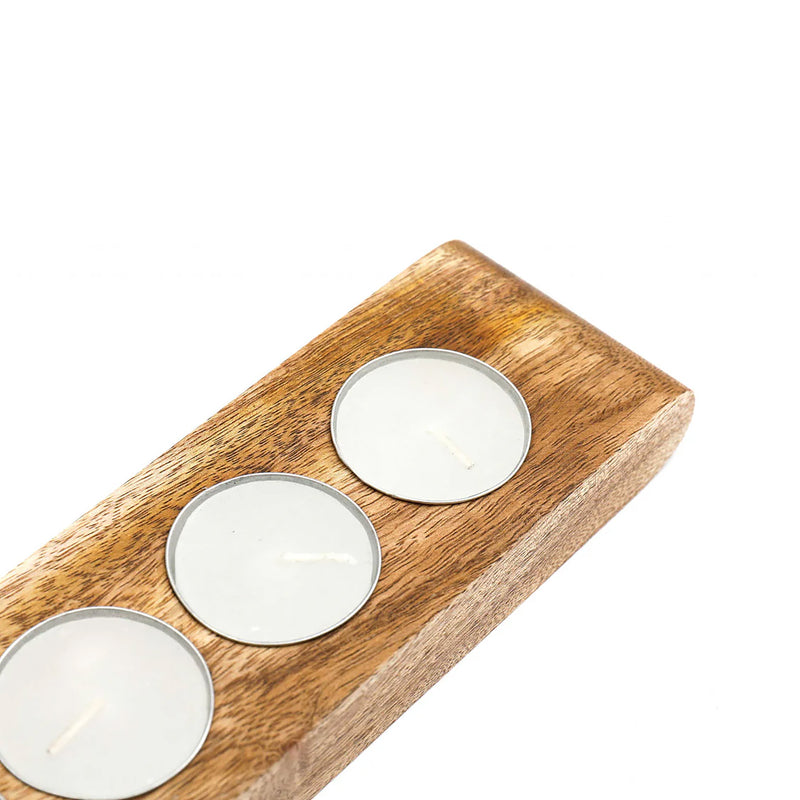 Mango Wood 9 Tealight Candle Holder