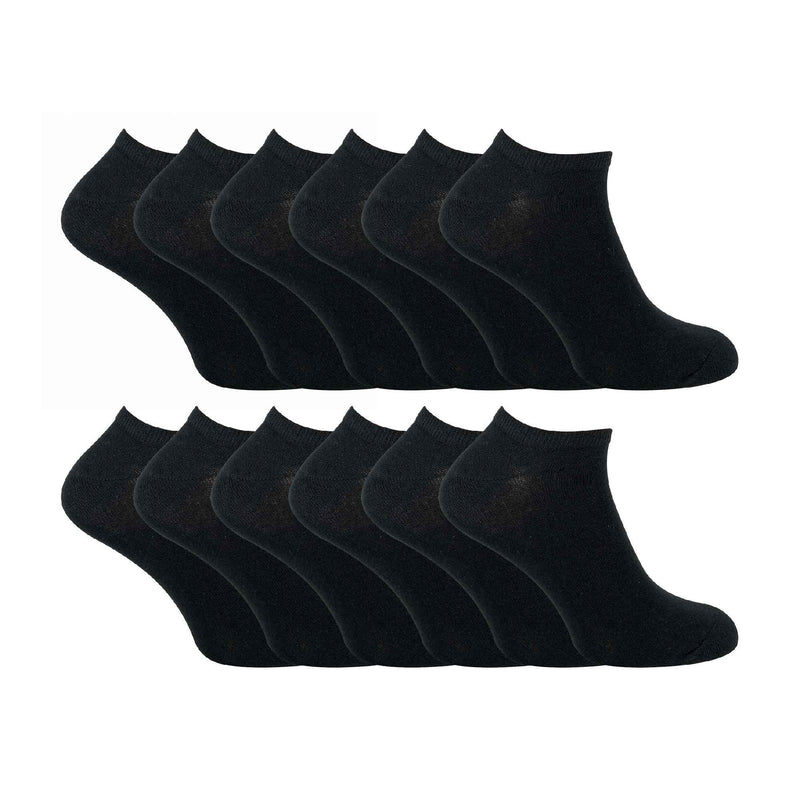 Kids Soft Cotton Breathable Trainer Socks (Multipack Options)