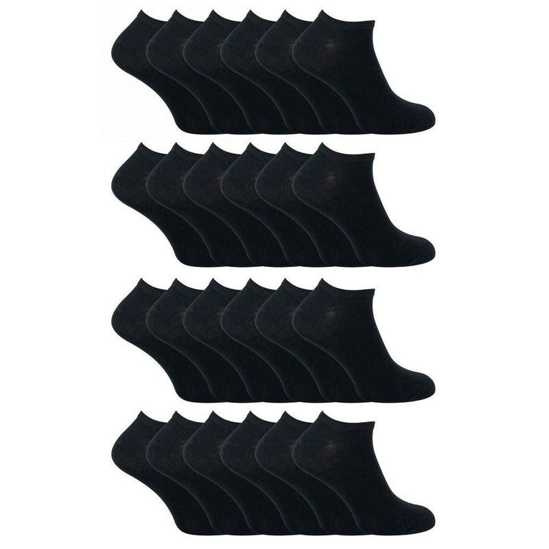 Kids Soft Cotton Breathable Trainer Socks (Multipack Options)