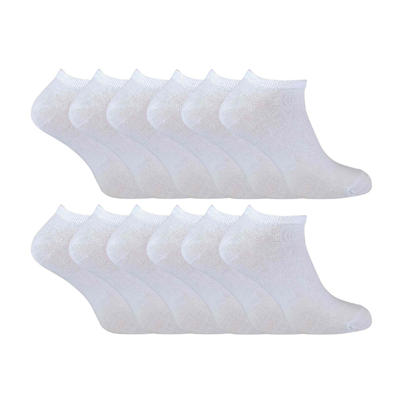 Kids Soft Cotton Breathable Trainer Socks (Multipack Options)