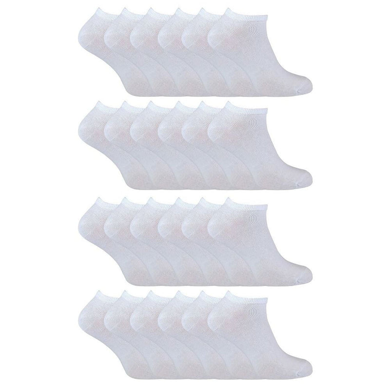 Kids Soft Cotton Breathable Trainer Socks (Multipack Options)