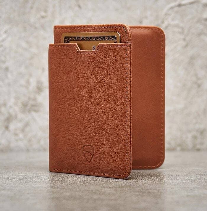VAULTSKIN CITY CARD WALLET WITH RFID BLOCKING (COGNAC)