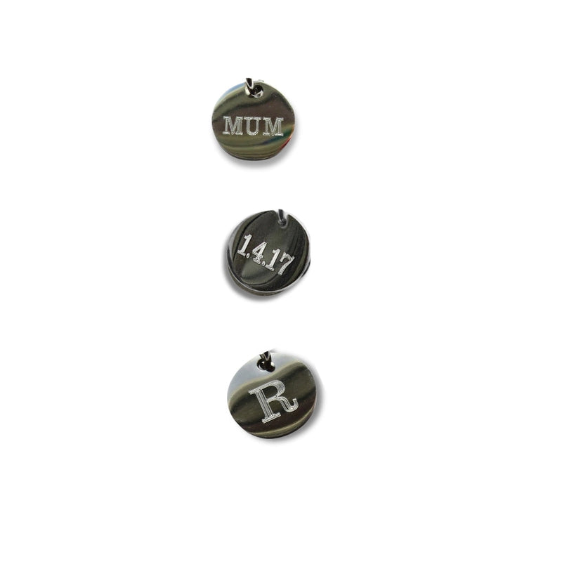 Personalised Silver Mini Disc Heart Charm Necklace