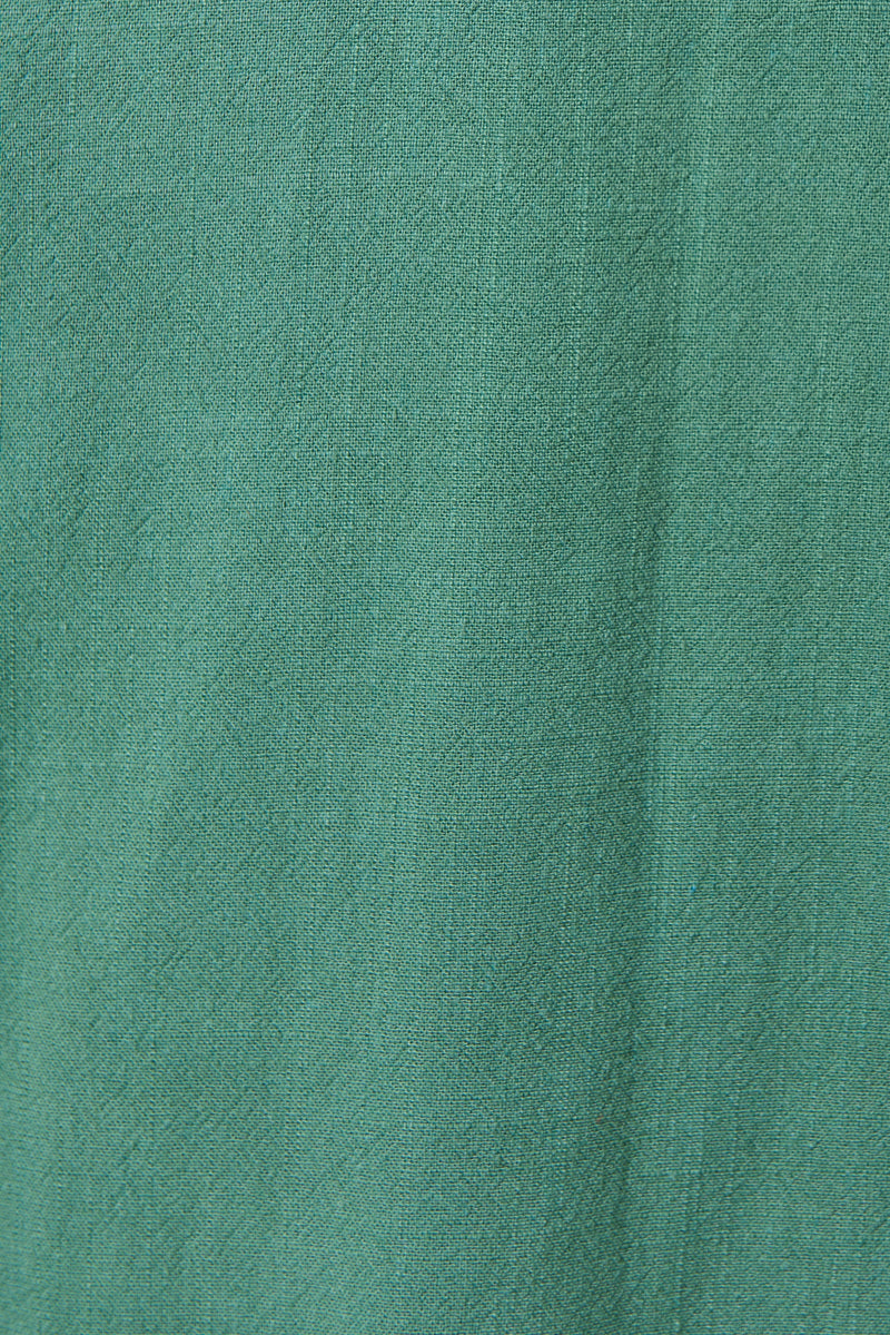 Cloe Linen Mix Waistcoat Top - Green